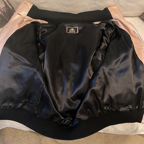 Gorgeous light pink pearl effect Italian leather jacket. Size 42 IT, Small - Picture 10 of 10
